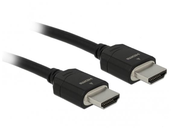 Delock - Ultra High Speed - HDMI-kabel med Ethernet - HDMI hann til HDMI hann - 3 m - trippel beskyttelse - svart - støtte for Dolby DTS-HD Master ...