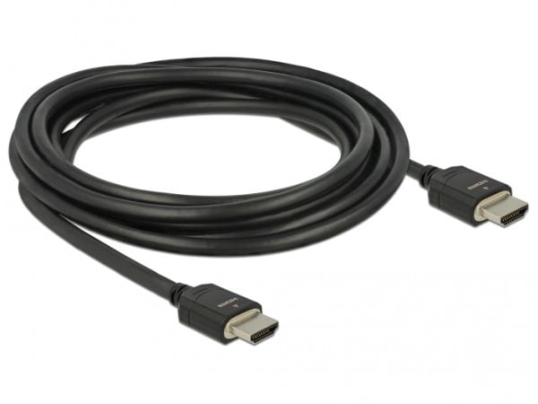 Delock - Ultra High Speed - HDMI-kabel med Ethernet - HDMI hann til HDMI hann - 3 m - trippel beskyttelse - svart - støtte for Dolby DTS-HD Master ...