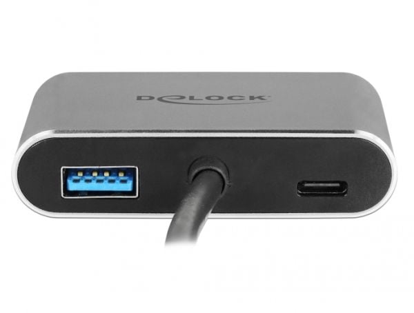 Delock - Ekstern videoadapter - USB-C - HDMI, VGA - grå - detailsalg