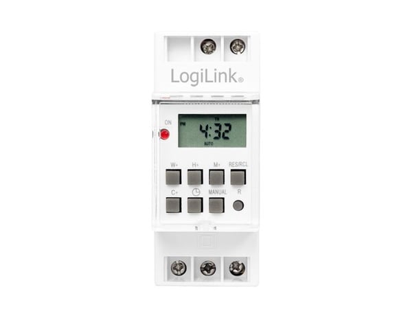 LogiLink ET0010, Päivä-/viikkoajastin, Valkoinen, Digitaalinen, LCD, Painikkeet, 16 päivää
