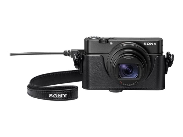 Sony LCJ-RXK - Fodral för kamera - läderlila - svart - för Cyber-shot DSC-RX100