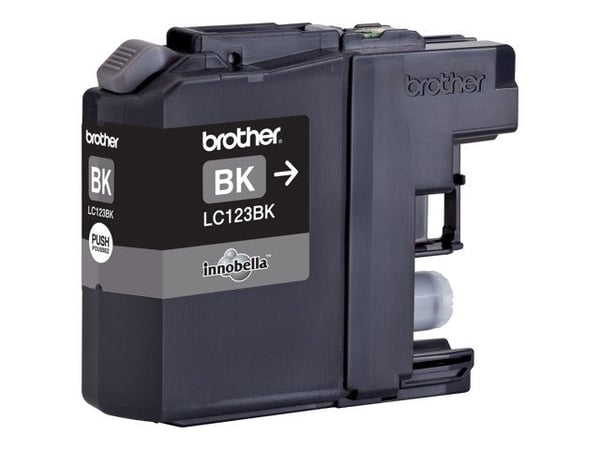 Brother LC123BK - 2-pack - Høy ytelse - svart - original - blister med akustisk / elektromagnetisk alarm - blekkpatron - for Brother DCP-J100, DCP-...