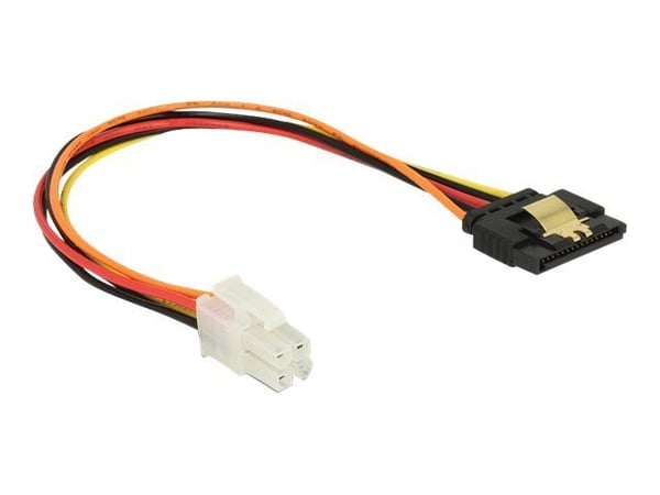 Delock - Strømadapter - strøm-P4 (hann) til SATA-strøm (R) låst - 20 cm