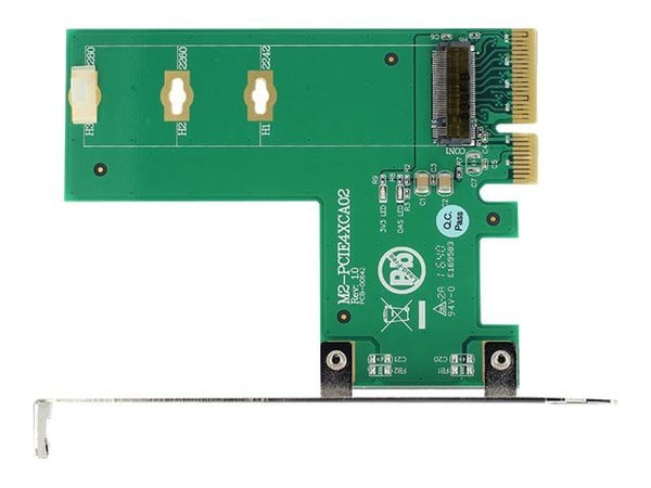 Delock PCI Express x4 Card > 1 x internal NVMe M.2 Key M - Diskkontroller - 1 Kanal - M.2 Card - PCIe 3.0 x4
