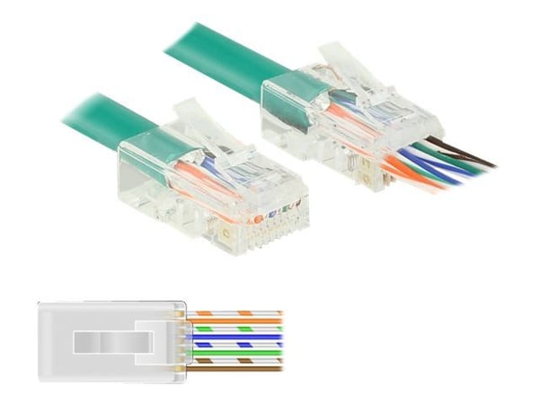 DeLOCK 86453, RJ-45, Läpinäkyvä, Polykarbonaatti, Cat6, U/UTP (UTP), Kulta