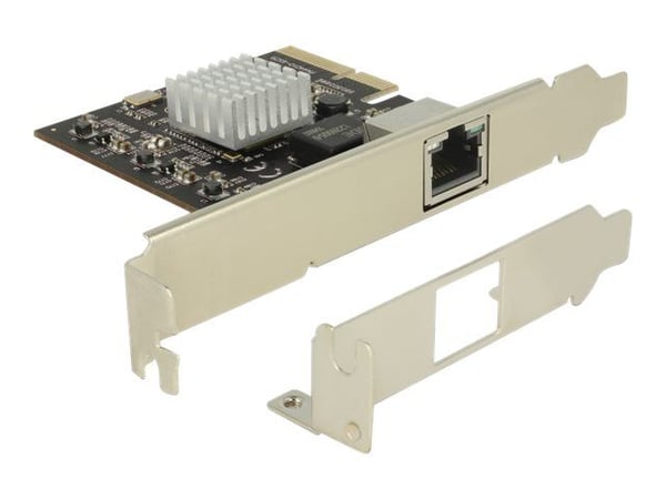 Delock PCI Express Card > 1 x 10 Gigabit LAN NBASE-T RJ45 - Nettverksadapter - PCIe 2.0 x4 lav profil - 10Gb Ethernet