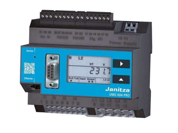 Janitza Elektroninen verkkoanalysaattori UL 95..240VAC,135..340D UMG 604E-PRO230V(UL) (5216202)