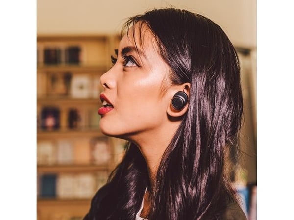 Audio-Technica ATH CKR7TW - True wireless-hodetelefoner med mikrofon - i øret - Bluetooth - svart