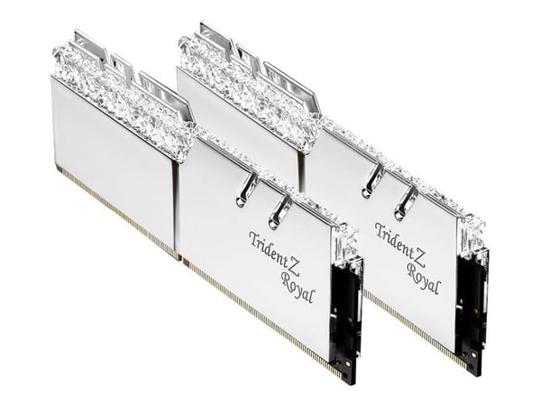 G.Skill Trident Z Royal Series - DDR4 - sett - 32 GB: 2 x 16 GB - DIMM 288-pin - 3600 MHz / PC4-28800 - CL16 - 1.35 V - ikke-bufret - ikke-ECC - sølv