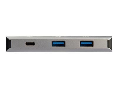 StarTech.com 3 portin USB C -keskitin Gigabit Ethernet RJ45 GbE-portilla, 2x USB-A, 1x USB-C, SuperSpeed 10Gbps USB 3.1/3.2 Gen 2 Type C Hub Adapte...