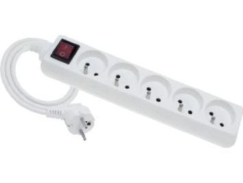 Elgotech Economic power strip ordinary 5 sockets 1.5m white (EPS-501.5W)