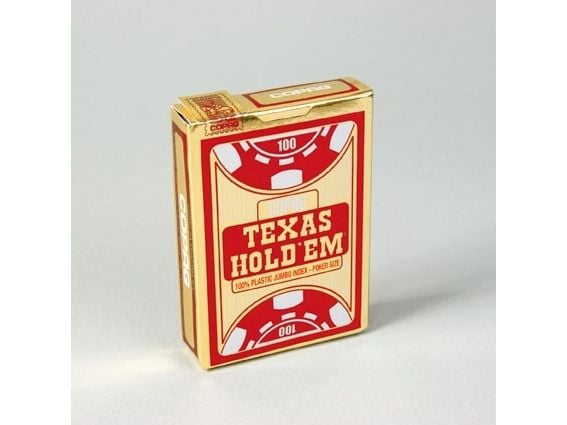 Copag spillekort Texas Holdem Gold - Jumbo index (rød bakside)