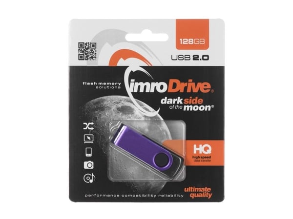 IMRO AXIS/128G USB, 128 GB, USB A-tyyppi, 2.0, 10 MB/s, Taittuva, Violetti