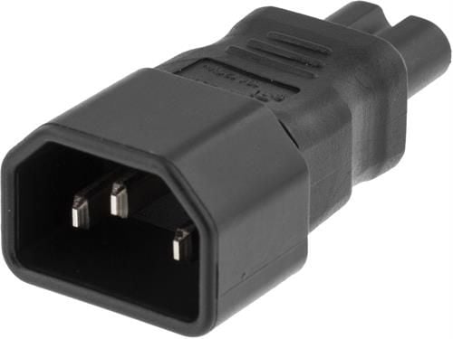 Deltaco DEL-1012, C7, C14, 250 V, 2,5 A, Musta