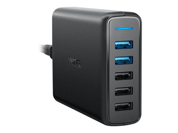 Anker PowerPort Speed 5, Sisätila, AC, Musta