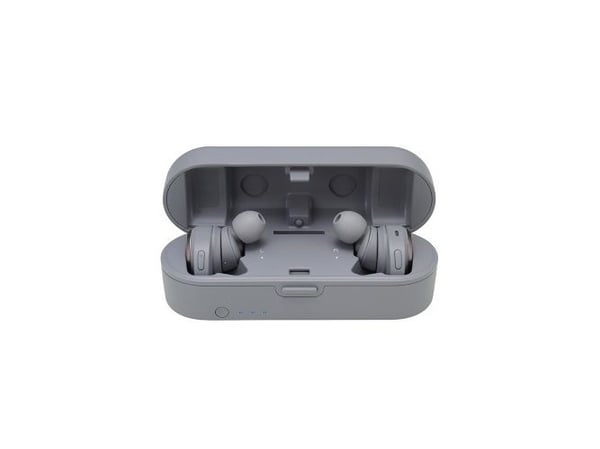 Audio-Technica ATH CKR7TW - True wireless-hodetelefoner med mikrofon - i øret - Bluetooth - grå