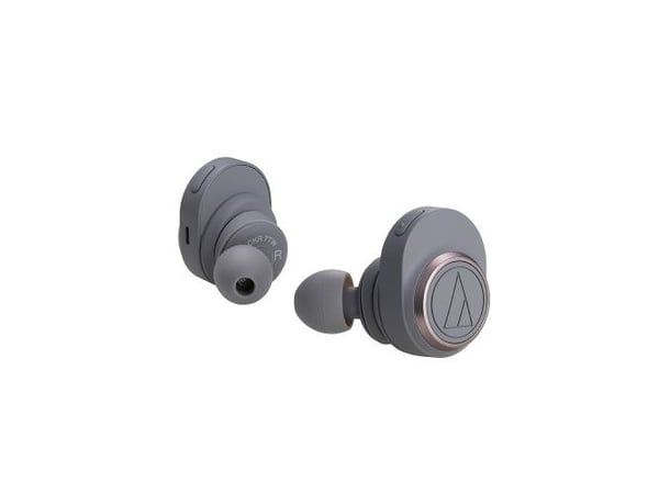 Audio-Technica ATH CKR7TW - True wireless-hodetelefoner med mikrofon - i øret - Bluetooth - grå