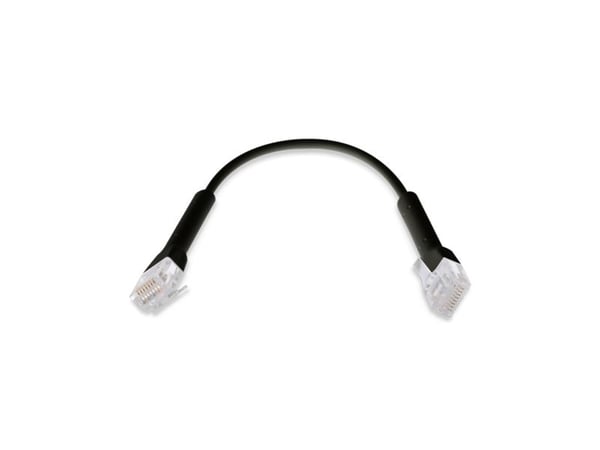 Ubiquiti UniFi Ethernet Patch Cable, 0,22 m, Cat6, U/UTP (UTP), RJ-45, RJ-45, Musta