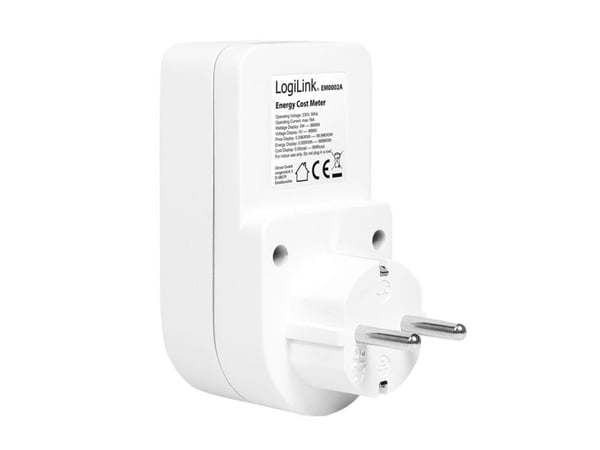 LogiLink EM0002A, Strøm, 16 A, 3680 W, 51 mm, 96 mm, 72 mm, 51 mm, 96 mm, 72 mm