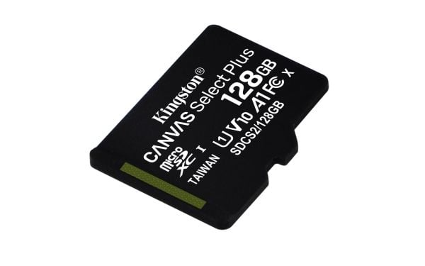 Kingston Canvas Select Plus - Flashminnekort (microSDXC til SD-adapter inkludert) - 128 GB - A1 / Video Class V10 / UHS Class 1 / Class10 - microSD...