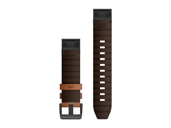 Garmin QuickFit - Klokkestropp for smart armbåndsur - kastanje - for D2; fenix 6; fenix 7; Forerunner 965; Instinct Solar