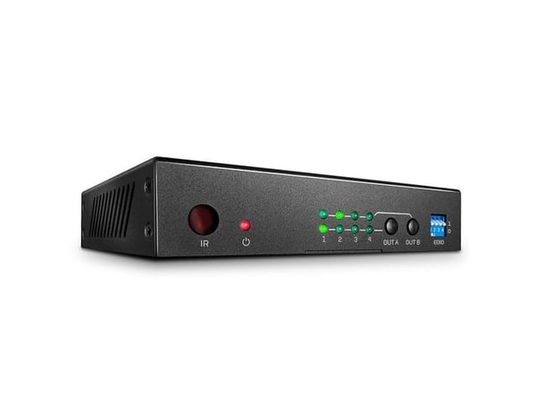 Lindy 38084, AV-matrisevelger, 3840 x 2160 piksler, 18 Gbit/s, Svart, Metall, 1000 mA