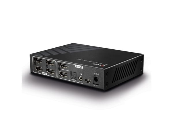 Lindy 38084, AV-matrisevelger, 3840 x 2160 piksler, 18 Gbit/s, Svart, Metall, 1000 mA