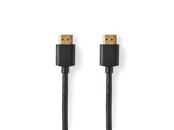 Nedis - HDMI-kabel med Ethernet - HDMI hann til HDMI hann - 1.5 m - svart - rund, 1080p-støtte
