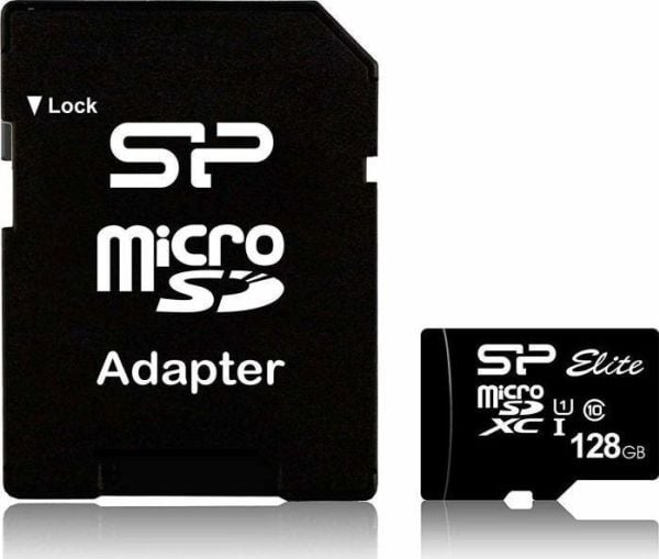 SILICON POWER Elite - Flashminnekort - 128 GB - UHS-I U1 / Class10 - microSDXC UHS-I