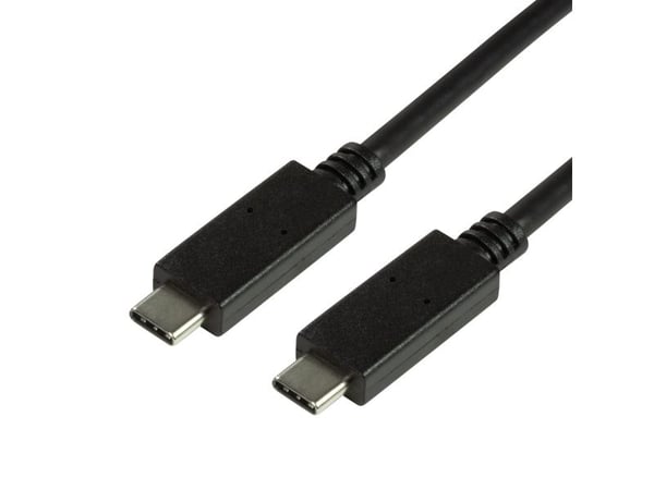 LogiLink CU0128, 0,5 m, USB C, USB C, USB 3.2 Gen 2 (3.1 Gen 2), 10000 Mbit/s, Musta