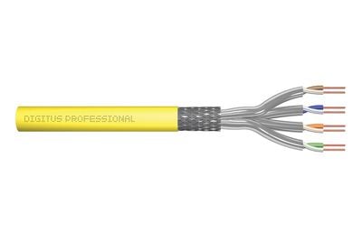 DIGITUS Professional - Bulkkabel - 500 m - SFTP - CAT 8.2 - halogeenitön, kiinteä - kul, RAL 1016