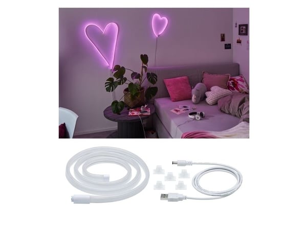 Paulmann Neon Colorflex, Universale lysstriper, Ambience, Innendørs, Universell, Hvit, Plast