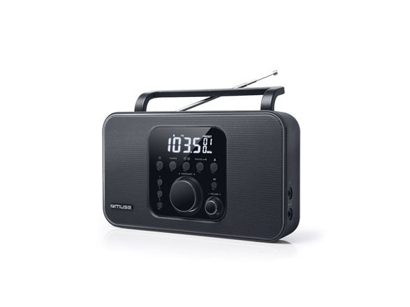 Muse M-091 R, Bærbar, Digitalt, AM, FM, LCD, Hvit, Sort