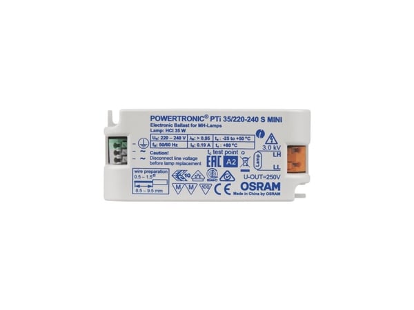 Osram PTi 35/220...240 S MINI, 50 000 t, -25 - 50 °C, 198 - 264 V, 50/60 Hz, 20 A, 43 mm