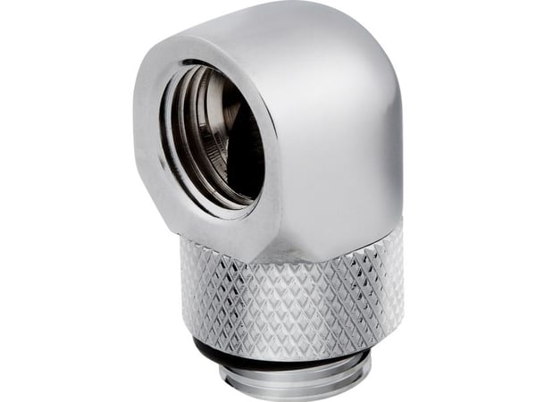 CORSAIR Hydro X Series 90° Rotary Adapter - Inpassning till vätskekylsystem - krom (paket om 2)
