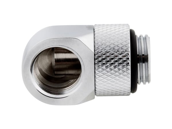 CORSAIR Hydro X Series 90° Rotary Adapter - Inpassning till vätskekylsystem - krom (paket om 2)