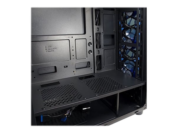 Inter-Tech CXC2 - Tower - ATX - sidepanel med vindu (akryl) - ingen strømforsyning - USB/lyd