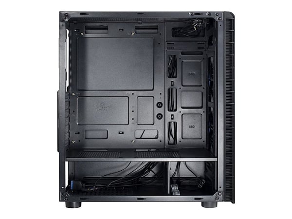 Inter-Tech CXC2 - Tower - ATX - sidepanel med vindu (akryl) - ingen strømforsyning - USB/lyd
