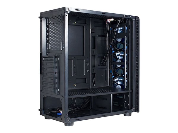 Inter-Tech CXC2 - Tower - ATX - sidepanel med vindu (akryl) - ingen strømforsyning - USB/lyd