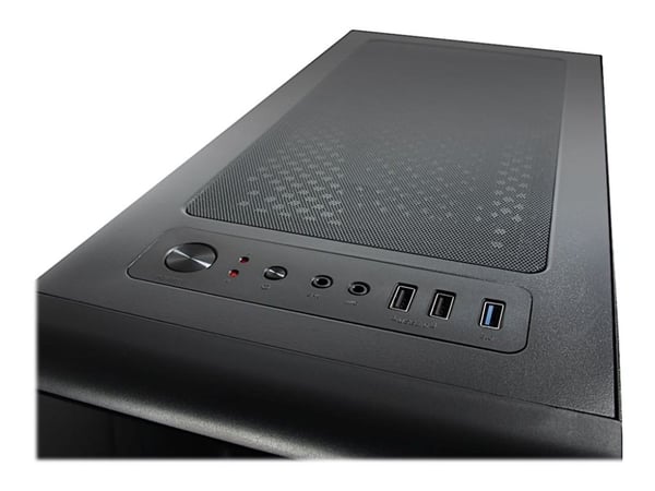 Inter-Tech CXC2 - Tower - ATX - genomskinlig sidopanel (akryl) - ingen strömförsörjning - USB/ljud