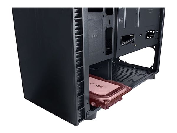 Inter-Tech CXC2 - Tower - ATX - genomskinlig sidopanel (akryl) - ingen strömförsörjning - USB/ljud