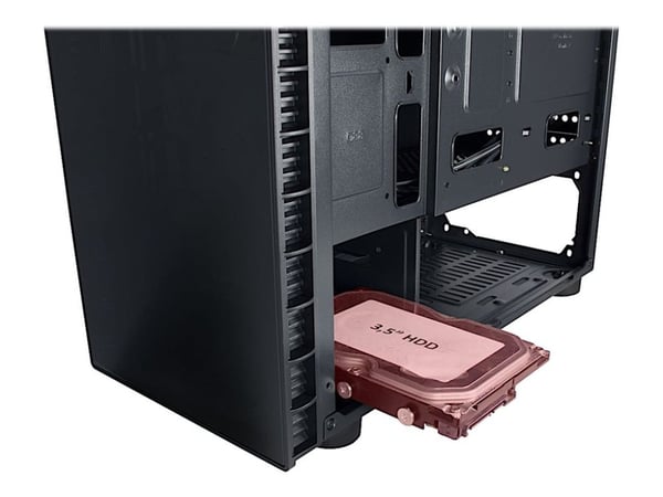 Inter-Tech CXC2 - Tower - ATX - genomskinlig sidopanel (akryl) - ingen strömförsörjning - USB/ljud