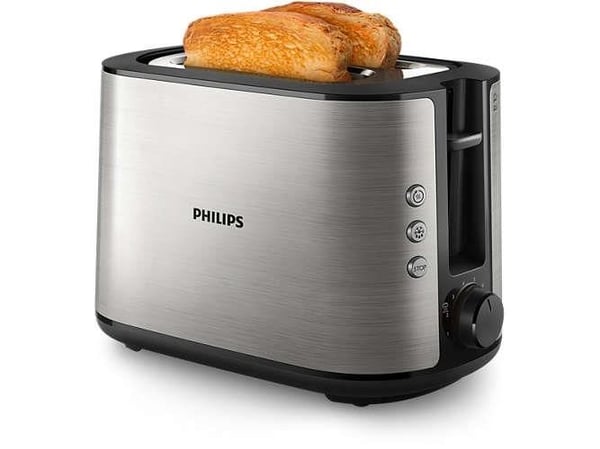 Philips Viva Collection HD2650 Full metal - Brödrost - 2 skiva - 2 Kortplatser - rostfritt stål