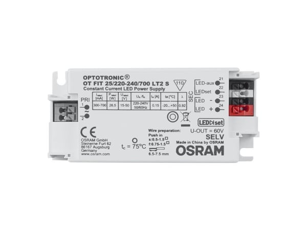 Osram OT FIT 25/220...240/700 LT2 S, 4,5 W, 100000 t, -20 - 50 °C, 198 - 264 V, 50/60 Hz, 13 A