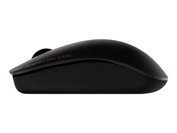 CHERRY MW 2400 - Mus - høyre- og venstrehåndet - optisk - 3 knapper - trådløs - 2.4 GHz - USB trådløs mottaker - svart