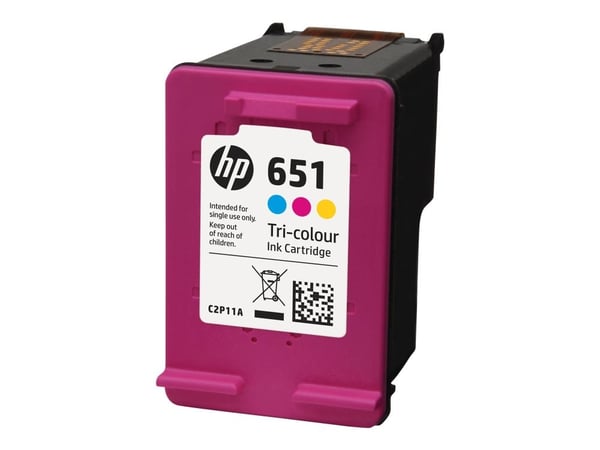 HP 651 - Väri (syaani, magenta, keltainen) - alkuperäinen - Ink Advantage - värikasetti - Officejet 202, 252 Mobile -puhelimiin