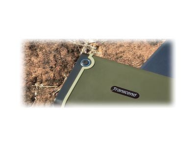 Transcend StoreJet 25M3 - Hårddisk - 2 TB - extern (portabel) - 2.5" - USB 3.1 Gen 1 - 256 bitars AES - militärgrön
