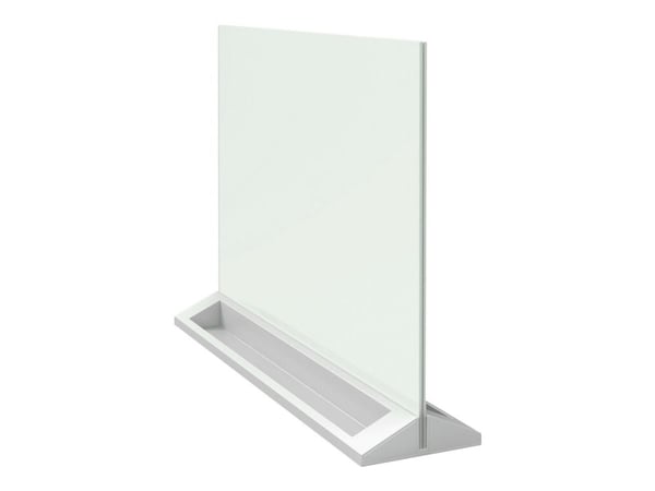 Nobo - Whiteboard - stasjonær - 584 x 441 mm - herdet glass - magnetisk - dobbeltsidet - hvit