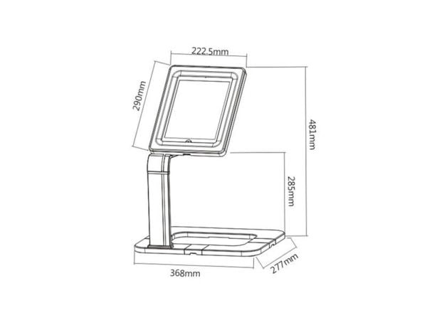 Maclean MC-644 - Stativ - for nettbrett - ABS-plast - svart, hvit - skjermstørrelse: 9.7"-10.1"