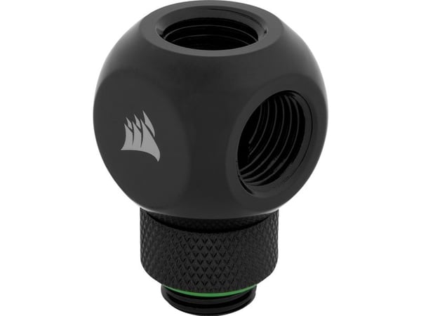 CORSAIR Hydro X Series XF Rotary Y-Splitter - Tilpasning av kjølevæskesystem - svart